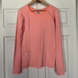 {Athleta} Power-Down Primaloft Pullover Long Sleeve in Cosmic Orange - Medium